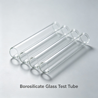 Clear 3.3 Borosilicate Glass Test Tube with Rim 10x75mm to 30x200mm Laboratory Grade Heat Resistant Sterilizable