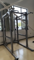 Rack de musculation professionnel robuste multifonctionnel pour squats, cage de gym pour entraînement de force (dos, épaules, poitrine)
