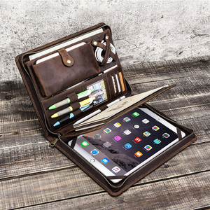 Funda Protectora de Cuero Genuino de Lujo para iPad Pro de 10.5 Pulgadas, con Ranura para Lápiz, Cierre de Cremallera, Multifuncional, Plana, de Alta Calidad - Product Image 1