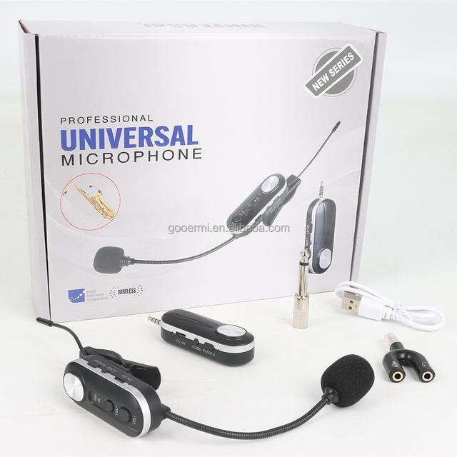WH8 AS Wireless Saxophone Microphone Clip on Condenser Mic Transmitter Receiver for Trumpet Clarinet Cello Horn