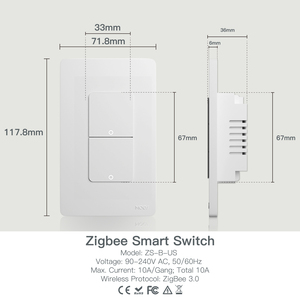 Sakelar Lampu Pintar LangYeao Zigbee Standar AS, Tanpa Kabel Netral/Opional Kabel Netral 10A, Berfungsi dengan Alexa Google Home - Product Image 6