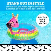 Bouée gonflable Llama Piñata colorée pour adultes, pour fêtes aquatiques et de plage estivales