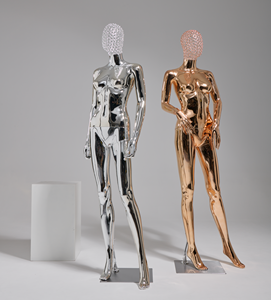 Maniquíes Abstractos Blancos Brillantes para Exhibición <span class=keywords><strong>de</strong></span> <span class=keywords><strong>Ropa</strong></span> y Comercio Minorista, Set Masculino y Femenino para Exhibición <span class=keywords><strong>de</strong></span> <span class=keywords><strong>Ropa</strong></span> en Tiendas - Product Image 3
