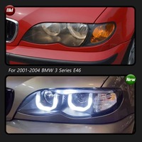 Phares HETOP E46 1998-2002, mise à niveau pour phares de Série 3, feux de jour laser DRL, double faisceau, lentilles, feux de jour modifiés pour BMW