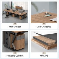 Escritorio de oficina moderno de 32 pulgadas, muebles para el hogar ajustables en altura, escritorios modulares de madera de pie para el hogar y la Oficina