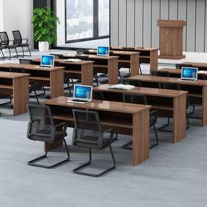 Saint-Lee Conference Table And Chair Set For Meeting Room 2 4 16 Seats Modern Office <b>Desk</b> With Laptop Space - Product Image 1