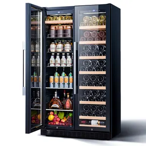 Honeyson-nevera para vino con compresor, sistema de refrigeración de 300L