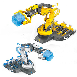 Kit de bras manipulateur hydraulique 3-en-1 en plastique, jouets éducatifs STEAM pour enfants, boîte d'expériences pour assembler des modèles de véhicules d'ingénierie - Product Image 1