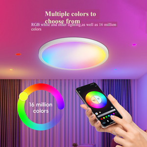 Veilleuse moderne à intensité variable plafonniers LED télécommande APP chambre à coucher salon rond blanc <span class=keywords><strong>plafonnier</strong></span> encastré - Product Image 6