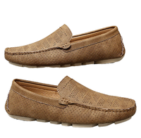 Mocassins pour hommes en cuir respirant, chaussures de conduite plates Penny, confortables et légères, à enfiler, pour l'été, pointures 38-47