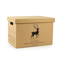 Boîte rangement de Logo ondulé 50 pièces, emballage personnalisé, boîtes en carton pour maison de déménagement