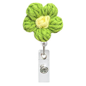 Coloré à la main en laine fleur rétractable filature Badge ReelStudent soins de santé carte d'identité infirmière badge bobine rétractable - Product Image 6