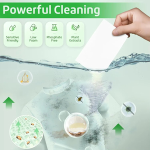 Wholesale 50PCS Laundry Sheets Powerful Stain Remover Long Lasting Fresh Scent Eco Friendly Safe for Prevent Staining and Color - Product Image 3