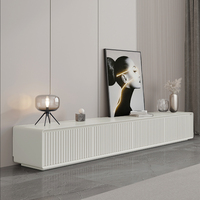 Meuble TV de salon chambre à coucher moderne et minimaliste pliable avec montage au sol Dimensions personnalisées Couleurs Console multimédia Approvisionnement d'usine