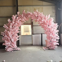 Arche de fleurs artificielles en cerisier rose et blanc de 7 à 10 pieds pour décoration de fête et de mariage, vente en gros