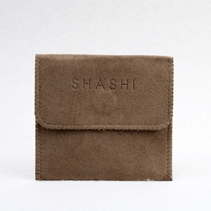 Customized Logo <b>Gift</b> Jewelry Packaging <b>Envelope</b> Bags Velvet Microfiber Jewelry Pouch for Jewellery Packing with Insert Display - Product Image 5