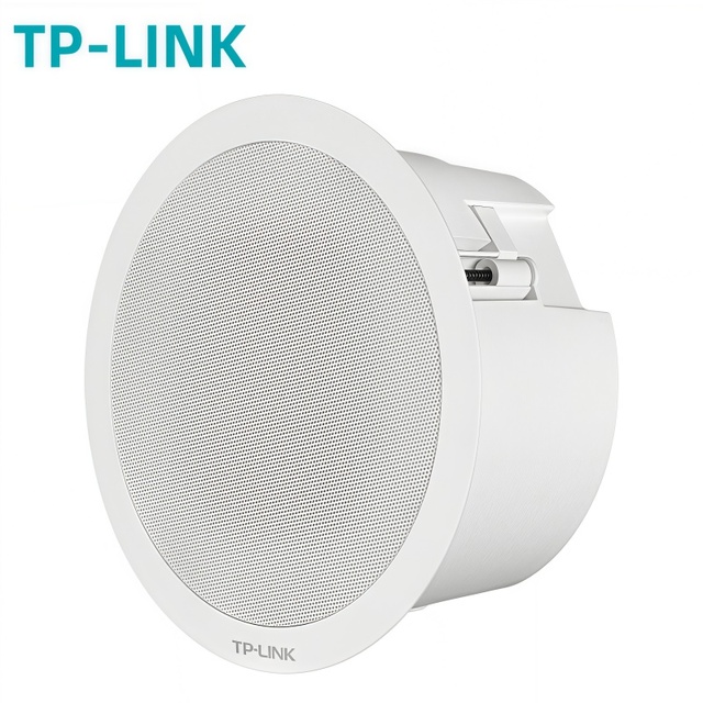 TP-LINK TL-SPK201C-PoE/DC 20W Industrial Network Ceiling Speaker with NVR Management & Remote Call Support Industrial Components