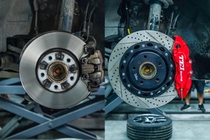 ชุดเบรคหน้าคาลิปเปอร์6หม้อพร้อมดิสก์ระบายอากาศ2ชิ้นล้อ18นิ้วสำหรับ <span class=keywords><strong>BMW</strong></span> E30 E34 <span class=keywords><strong>E35</strong></span> E36 E38 E46 E90 E92 E91 - Product Image 5