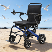 Fauteuil roulant électrique intelligent compact et pliable sans balais, avec cadre en alliage de carbone et de magnésium, idéal pour les déplacements des personnes à mobilité réduite