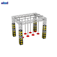 Équipement de parcours d'obstacles Ninja, installation facile, projet clé en main multifonctionnel, nouveau style, tour de glisse premium, trampoline