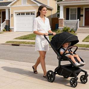 Poussette bébé pliable ultralégère 3-en-1, cadre en alliage d'aluminium et polyester, adaptée aux voyages en avion, pour bébés de 0 à 3 ans - Product Image 1