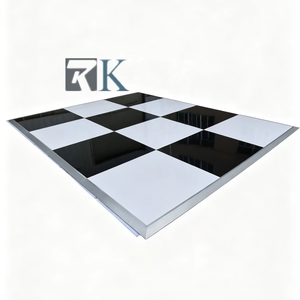 Dance Floor Portable Party Wedding Event Flooring with Plywood <b>Platform</b> Aluminum Edging - Product Image 1