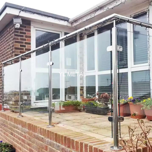 YL Modern Style Stainless Steel DIY Balustrade Outdoor Handrail Glass <strong>Railing</strong> for Deck Terrace <strong>Balcony</strong> - Product Image 1