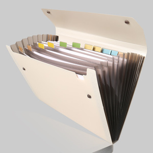 Thư mục với khóa đôi và 12 ngăn, thiết kế accordion, màu sắc tinh khiết, hoàn hảo để tổ chức và lưu trữ giấy tờ sinh viên - Product Image 5