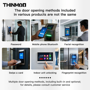Interphone vidéo biométrique Thinmoo avec boîtier métallique professionnel, contrôle d'accès facial et lecteur de code QR pour une entrée sécurisée de villa - Product Image 5