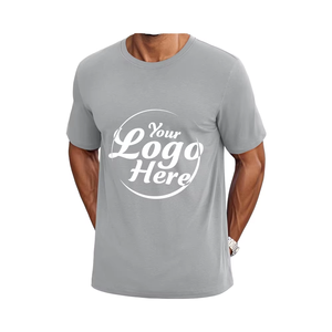 T-shirts en coton léger pour hommes T-shirt basique à manches courtes et à col rond évacuant l'humidité - Product Image 1