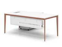 Table de bureau modulaire extensible convertible moderne avec pieds en fer et cadre métallique pour bureau d'ordinateur de direction