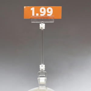 حاملات بطاقات أسعار قابلة للتعديل من البلاستيك الشفاف لرفوف الأسلاك وسلال العرض بالتجزئة، متوفرة بالجملة وبتصميم حسب الطلب - Product Image 2