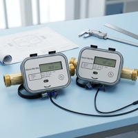 Meter Aliran Air Ultrasonik Tahan Air IP68 DN15 DN20 DN25 NB-IoT LoRaWAN untuk Pengukuran Meter Air Rumah Tangga