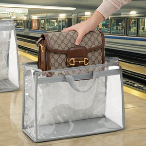 ถุงเก็บของแบบพกพาสำหรับสุภาพสตรี ผ้าไม่ทอ กันฝุ่น กันความชื้น โปร่งใส สไตล์จีน สำหรับแขวนในตู้เสื้อผ้า - Product Image 2