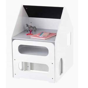Combinación de estantería blanca moderna para niños y Escritorio de aprendizaje Gabinete de madera de nuevo diseño en forma de <span class=keywords><strong>casita</strong></span> para uso escolar y en el parque - Product Image 2