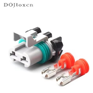 2 Pin Delphi điện tử Ford Fan Đèn pha hệ thống dây điện ổ cắm điện ABS bơm màu đen kết nối không thấm nước 15363990 - Product Image 3