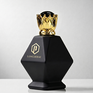 New Arrival 100ml Special Shape Perfume <b>Bottle</b> Glass Perfume <b>Bottle</b> Empty Matte Black Perfume <b>Bottle</b> for Fragrance Packaging - Product Image 4
