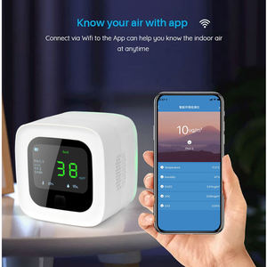 เครื่องตรวจวัดคุณภาพอากาศอัจฉริยะ 6 in 1 ยี่ห้อ Tuya Wifi ตรวจจับ PM 2.5, VOC, HCHO, CO2, อุณหภูมิ และความชื้น - Product Image 5