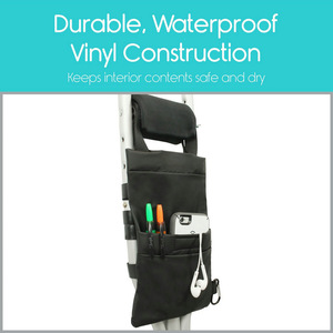 Sac de rangement pour cannes, pochette suspendue portable 25x15 pour béquilles avec poches pour téléphone et stylo - Product Image 3