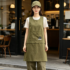 Tablier <span class=keywords><strong>de</strong></span> Serveur Amovible Long et Imperméable pour Hommes et Femmes, Tablier <span class=keywords><strong>de</strong></span> <span class=keywords><strong>Cuisine</strong></span>, Vêtements <span class=keywords><strong>de</strong></span> Travail pour Salon <span class=keywords><strong>de</strong></span> Manucure, Café, Nettoyage - Product Image 1