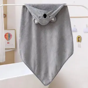 Baby Blanket Shower Towel Animal Newborn Baby Body Wrap Towel Hooded Cartoon Baby Coral Fleece Kids Bath Towel