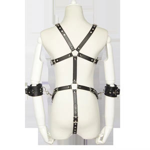 SFY1409 Harnais de corps complet sexy en cuir, lingerie féminine transparente, vêtements érotiques, harnais de taille, porte-jarretelles, sous-vêtements - Product Image 4