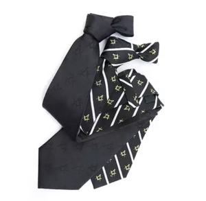 Corbata de seda de Regalia masónica, bordada, dorada, cuadrada - Product Image 6