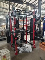 Cage de musculation multifonctionnelle en acier inoxydable, équipement de gym, rack à squats, système de poulies, crossover de câbles, machine Smith, capacité de charge 70kg*2