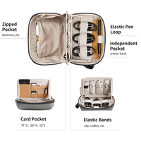 Pochette de voyage mini étanche en polyester avec logo personnalisé pour câbles USB et accessoires technologiques – Vente en gros