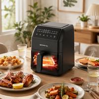 Appareil de cuisine : Friteuse à air électrique 3L avec fonction four grille-pain et commande manuelle pratique