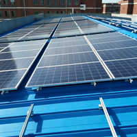 Système d'installation photovoltaïque solaire optimisé à faible capacité de charge avec contrepoids personnalisés pour bâtiments anciens et terrains ouverts 20-25