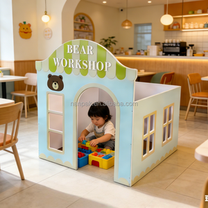 Equipo de juegos de madera fácil de instalar para interiores/exteriores para niños, escuelas, clínicas, casas de muñecas, juegos de rol, alquiler para fiestas, cafeterías de juegos - Product Image 2