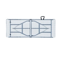 Mobilier de jardin extérieur 6FT X 2.4FT Rectangle blanc plastique HDPE Table pliable pliante pour les événements parites mariage restauration