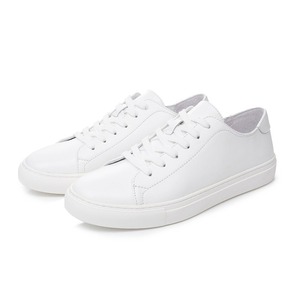 Chaussures blanches en toile pour hommes sur mesure en cuir véritable respirant été grande taille tenue décontractée polyvalente à lacets pointus - Product Image 6